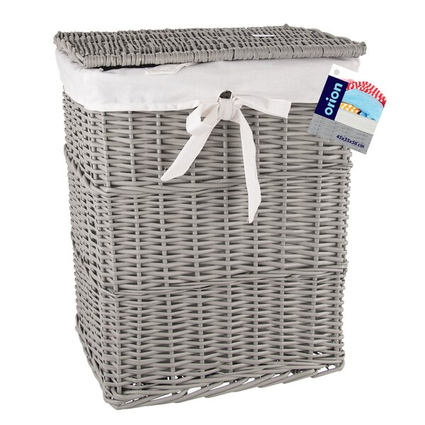 Bielizňový kôš s vekom šedý