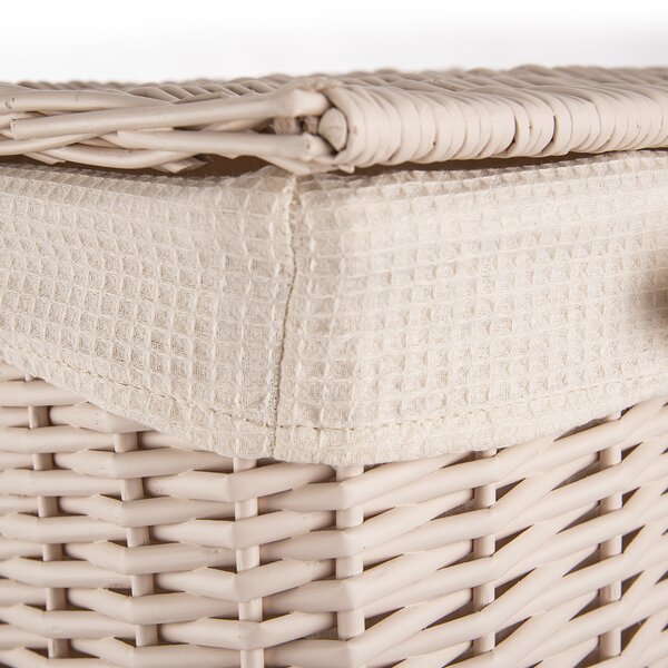 Prádelní koš s víkem béžový