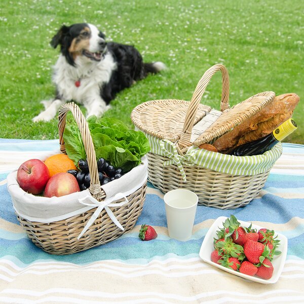 Piknikový kôš s textilnou vsadkou