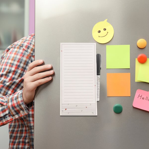 Blok s magnetom a perom na chladničku SRDIEČKA