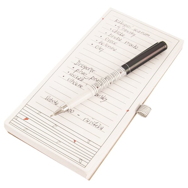 Blok s magnetom a perom na chladničku SRDIEČKA