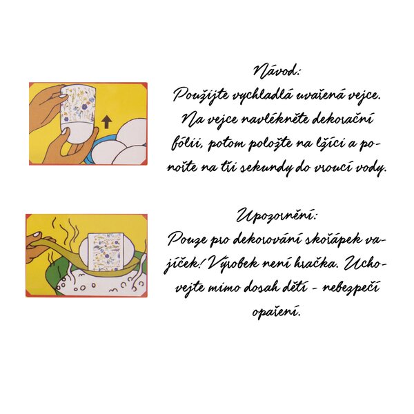 Fólia zmršťovacia na vajíčka kvety 12 ks