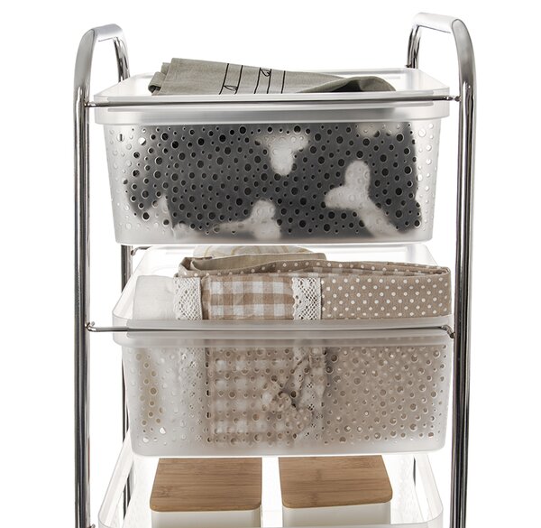 Regál s kolieskami 4 poschodia