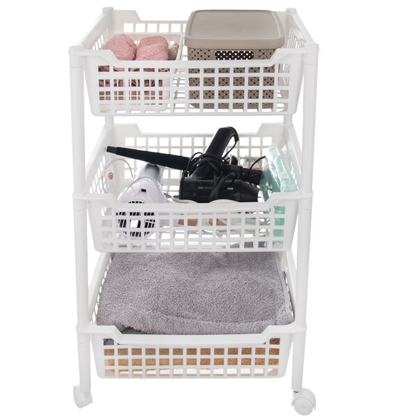 Regál s kolieskami 3 poschodia