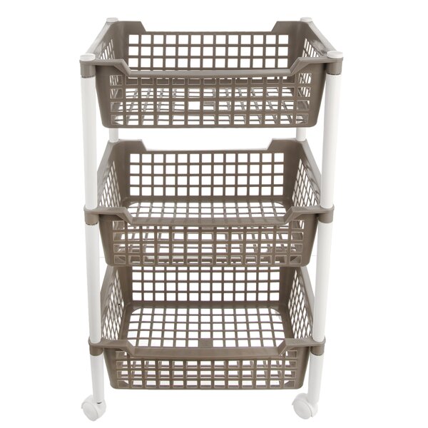 Regál s kolieskami 3 poschodia