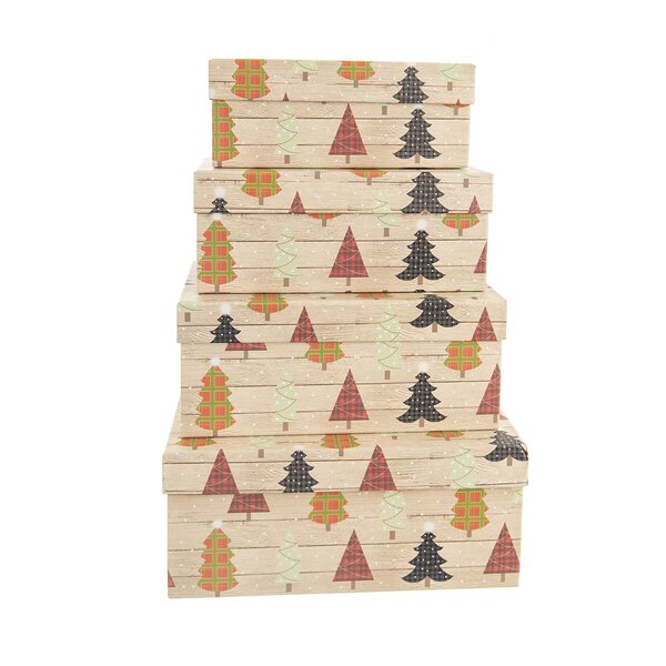 Darčeková krabica STROMČEK 4 ks