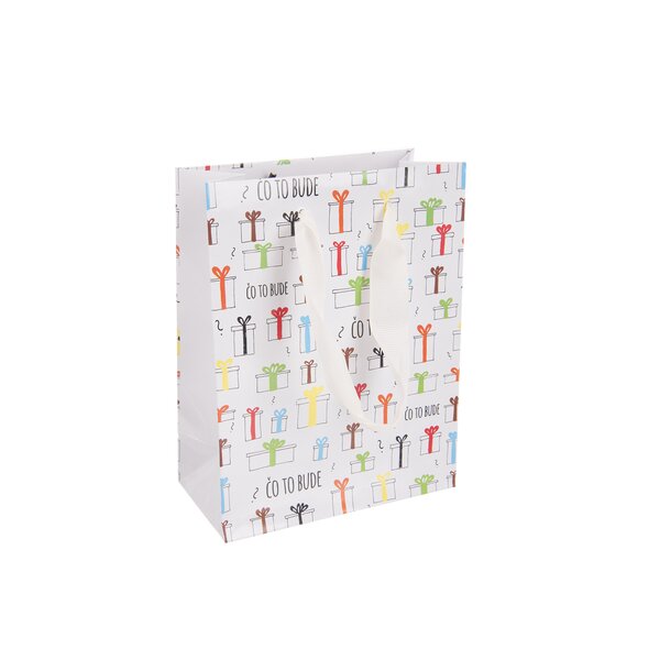 Darčeková taška Čo to bude 14x7x18 cm