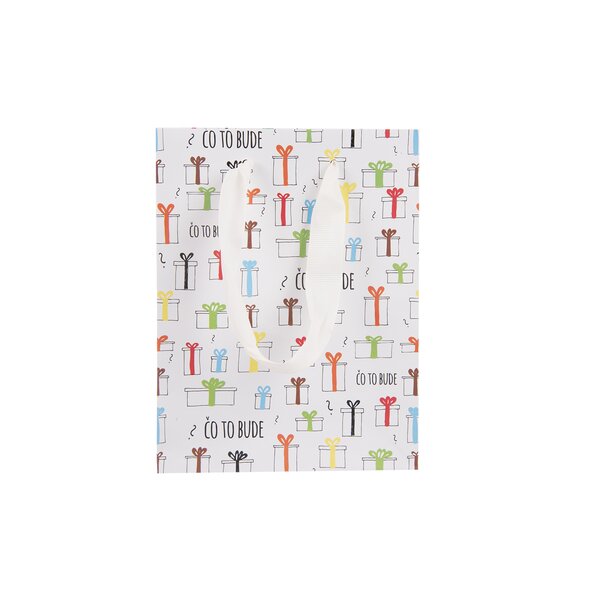 Darčeková taška Čo to bude 14x7x18 cm