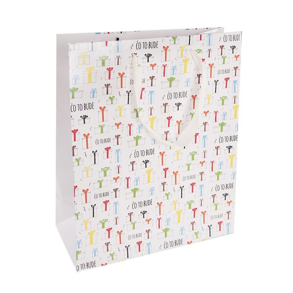 Darčeková taška Čo to bude 26x12x32 cm