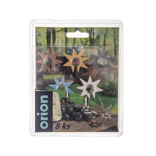 Rozlišovače na poháre hviezdy 8 ks