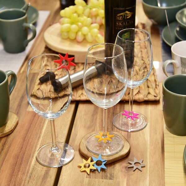 Rozlišovače na poháre hviezdy 8 ks