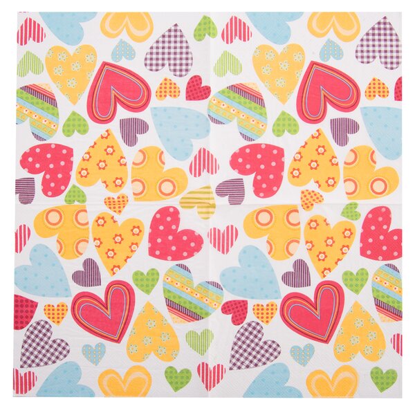 Servírovacie obrúsky SRDCE