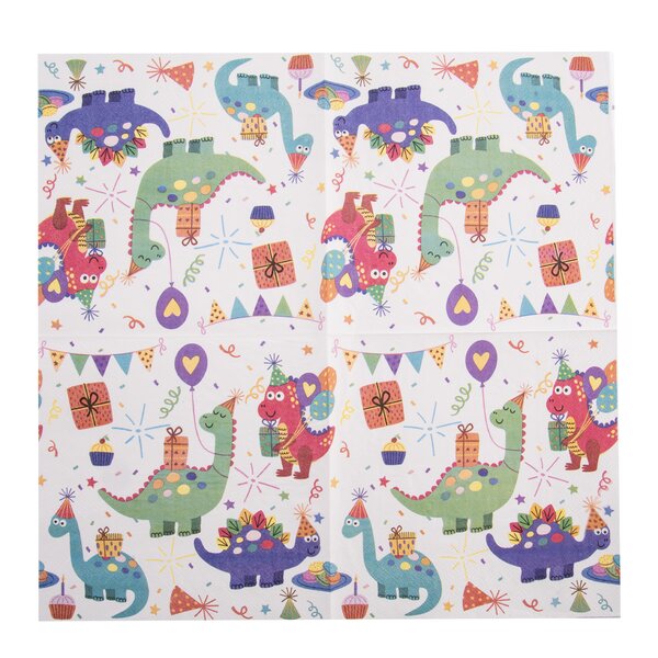 Servírovacie obrúsky dinosaury