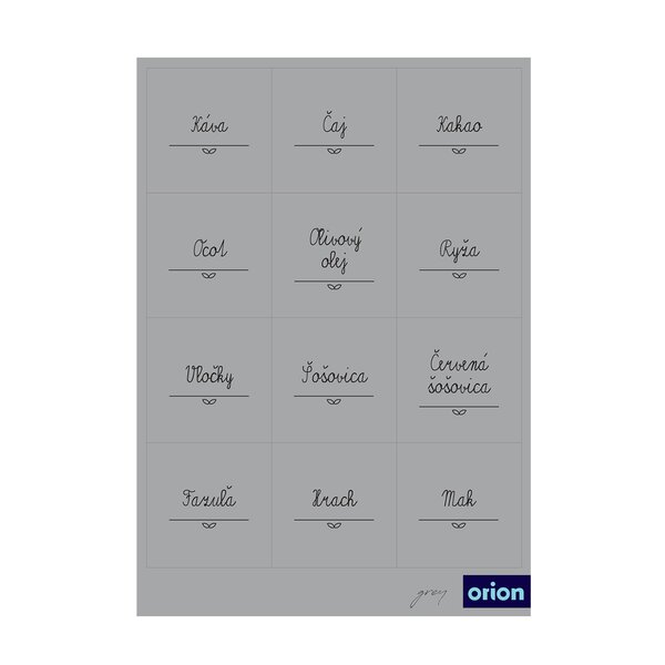 Samolepky na dózy GREY