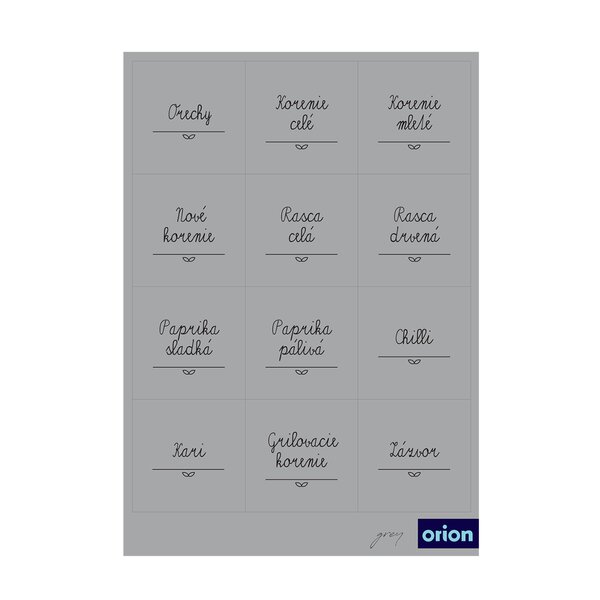 Samolepky na dózy GREY