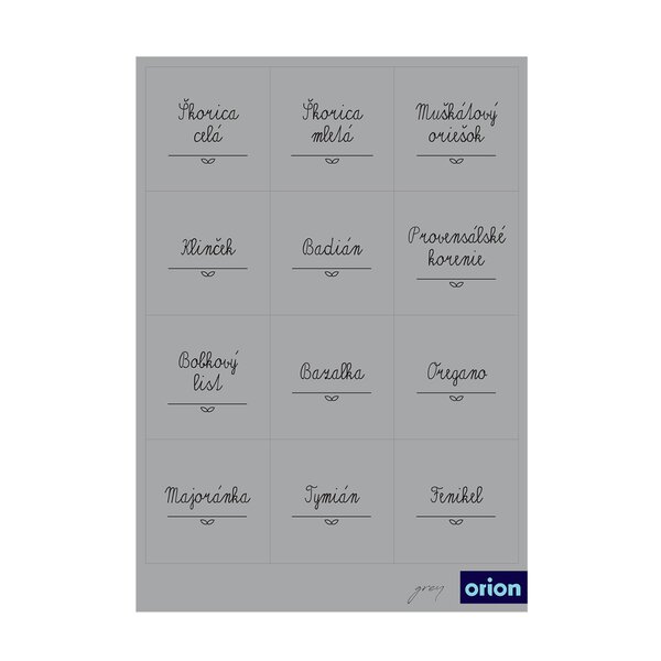 Samolepky na dózy GREY