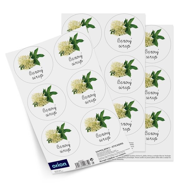 Samolepky na fľaše Bazový sirup