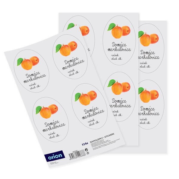 Samolepky na fľaše Domáca meruľovica