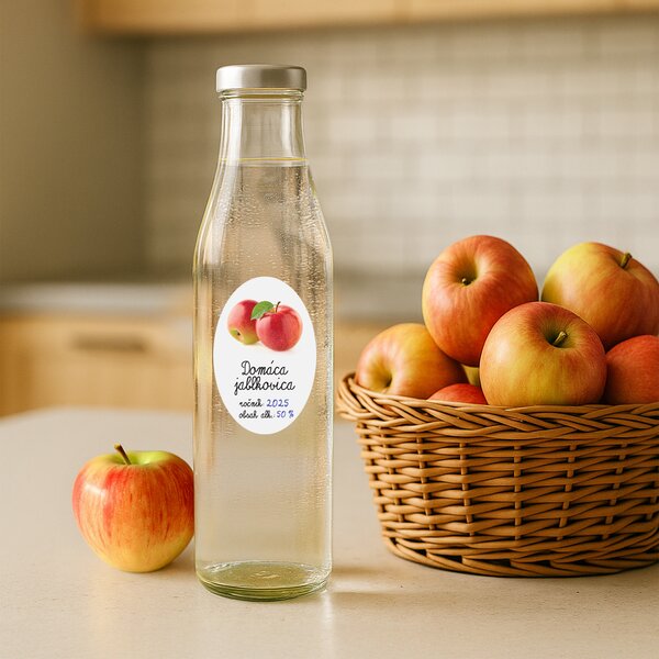 Samolepky na fľaše Domáca jablkovica