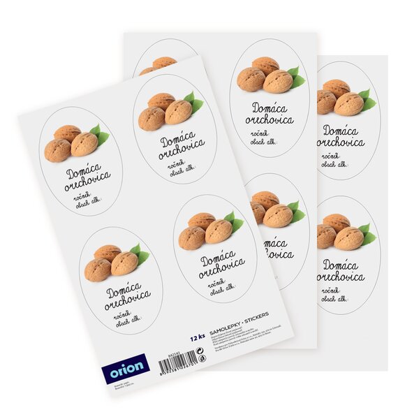 Samolepky na fľaše Domáca orechovica