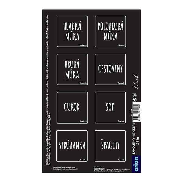 Samolepky na dózy BLACK