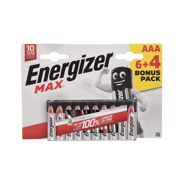 Alkalické batérie mikrotužka AAA 1,5 V 10 ks