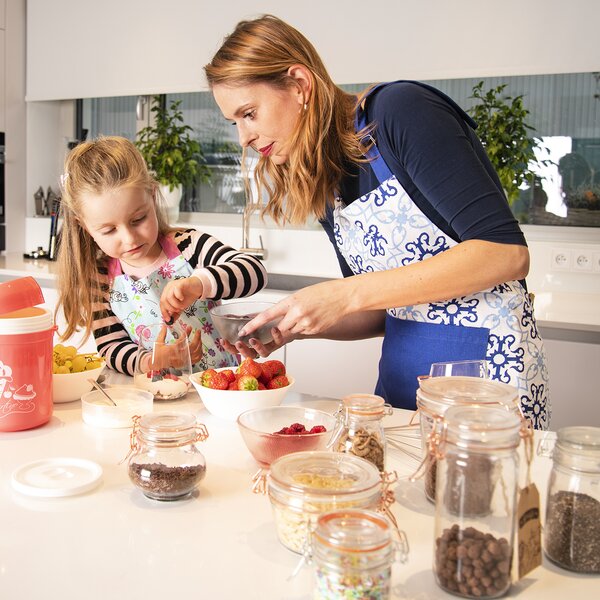 Kuchynská zástera Blue shapes