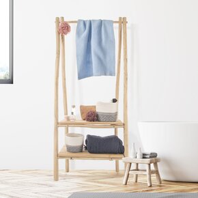 Drevený stojan s 2 policami 71x50x158 cm