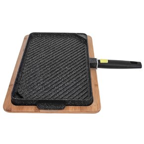 Panvica GRANDE na grilovanie, doštička, odním.ruk.