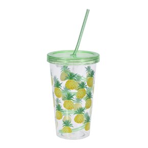 Pohár s viečkom a slamkou 0,45 l