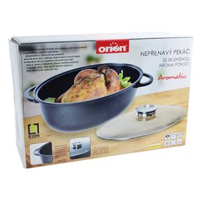 Pekáč Aroma s poklopom obojstranný 43x30 cm