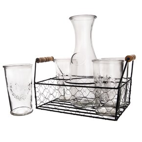 Karafa so 4 pohármi so stojanom