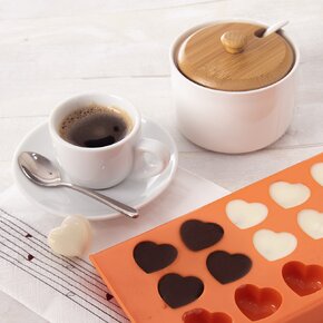 Cukornička s lyžičkou WHITELINE pr. 9,5 cm