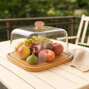 Servírovacia doska s poklopom 30x30x17 cm