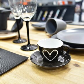 Hrnček s podšálkou SRDCE 0,09 l