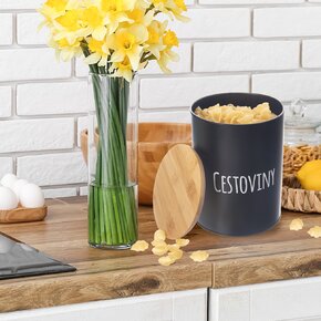 Dóza Cestoviny BLACK pr. 13 cm 