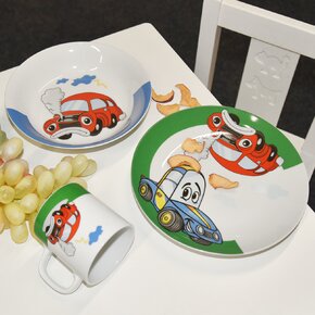 Plytký detský tanier AUTO pr. 21 cm