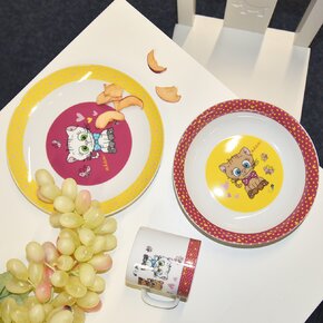 Plytký detský tanier KOCÚRY pr. 21 cm