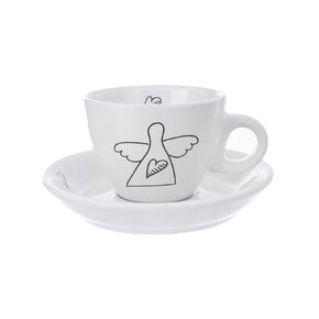 Hrnček s podšálkou ANJEL 0,09 l 2 ks