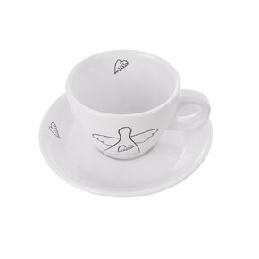 Hrnček s podšálkou ANJEL 0,09 l 2 ks