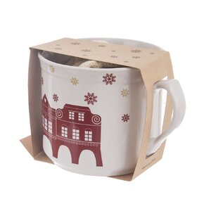 Darčekový hrnček s ponožkami DOMKY 0,5 l zlatá