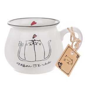 Hrnček mačky Mám tě rád 0,32 l