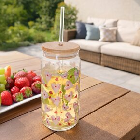 Pohár s viečkom a slamkou 0,5 l 1 ks