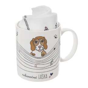 Hrnček s ponožkami NEKONEČNÁ LÁSKA 0,35 l pes