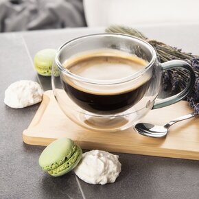 Dvojstenný hrnček DOUBLE cappuccino 0,33 l 2 ks