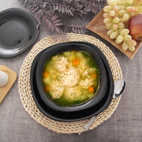 Hlboký tanier LUNA black 21,5x21,5 cm