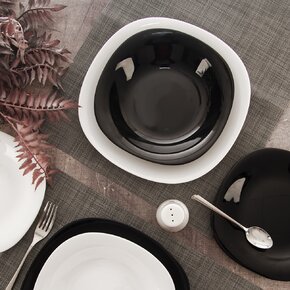 Hlboký tanier LUNA black 21,5x21,5 cm