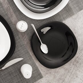 Dezertný tanier LUNA black 20x20 cm