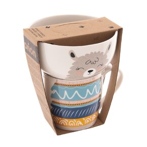 Hrnček s miskou lama 0,35 l