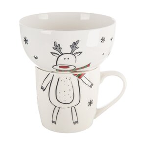 Hrnček s miskou sob 0,35 l